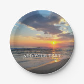 Benutzerdefiniertes Foto und Personalisierter Text Pappteller (Vorderseite)