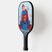 Benutzerdefiniertes Foto und Personalisierter Text Pickleball Schläger (Links)