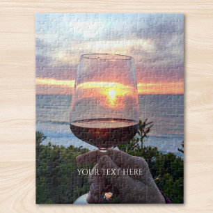 Benutzerdefiniertes Foto und personalisierter Text Puzzle