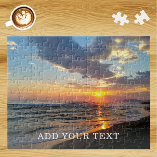 Benutzerdefiniertes Foto und Personalisierter Text Puzzle