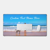 Benutzerdefiniertes Foto und Personalisierter Text Schreibtischunterlage (Tastatur & Maus)