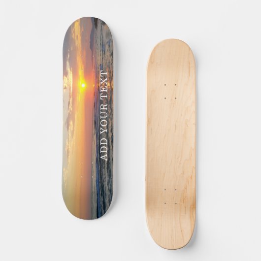 Benutzerdefiniertes Foto und Personalisierter Text Skateboard (Vorderseite)