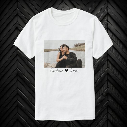 Benutzerdefiniertes Foto und Personalisierter Text T-Shirt