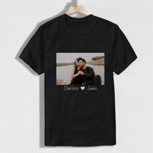 Benutzerdefiniertes Foto und Personalisierter Text T-Shirt