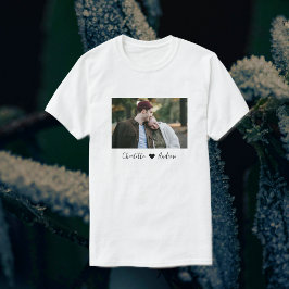 Benutzerdefiniertes Foto und Personalisierter Text T-Shirt