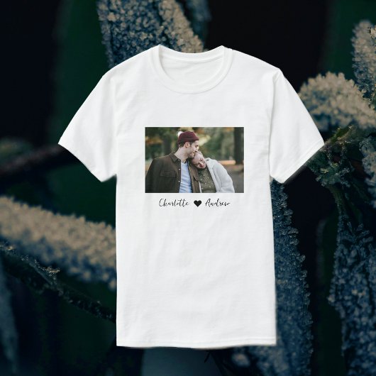 Benutzerdefiniertes Foto und Personalisierter Text T-Shirt