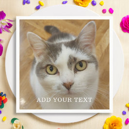 Benutzerdefiniertes Foto und Personalisiertes Text Serviette