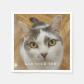 Benutzerdefiniertes Foto und Personalisiertes Text Serviette (Vorderseite)