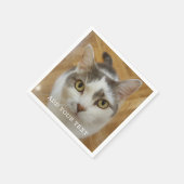 Benutzerdefiniertes Foto und Personalisiertes Text Serviette (Ecke)