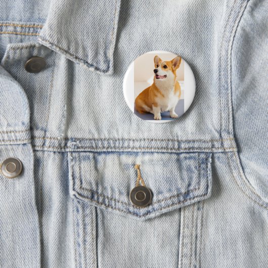 Benutzerdefiniertes Foto und Personalisiertes Tier Button (Beispiel)