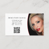 Benutzerdefiniertes Foto und QR-Code Beruflich Visitenkarte (Rückseite)