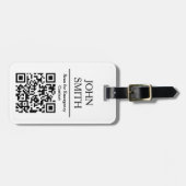 Benutzerdefiniertes Foto und QR-Code Gepäckanhänger (Vorderseite horizontal)