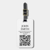 Benutzerdefiniertes Foto und QR-Code Gepäckanhänger (Vorderseite vertikal)