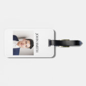 Benutzerdefiniertes Foto und QR-Code Gepäckanhänger (Rückseite horizontal)