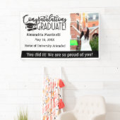 Benutzerdefiniertes Foto und Schwarz/Weiß-Abschlus Banner (Insitu)