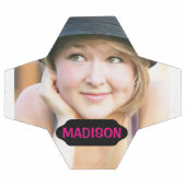 Benutzerdefiniertes Foto und schwarzes Namensschil Fußball (Flach)