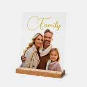 Benutzerdefiniertes Foto und Text Acrylschild (Winkel)