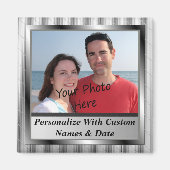 Benutzerdefiniertes Foto und Text auf klassischem Magnet (Vorne)