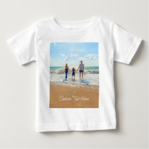 Benutzerdefiniertes Foto und Text Baby T - Shirt I