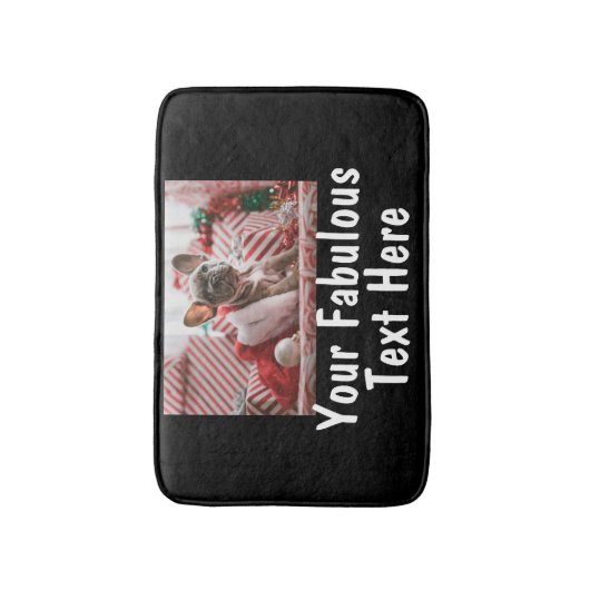 Benutzerdefiniertes Foto und Text Badematte (Vorderseite Vertikal)