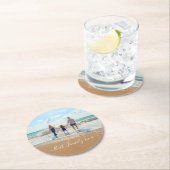 Benutzerdefiniertes Foto und Text - Beste Designfa Runder Pappuntersetzer (Vor Ort)