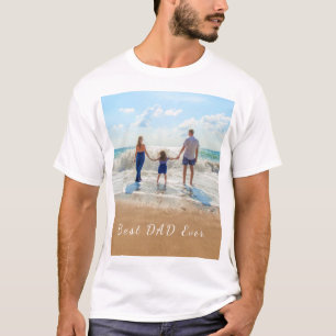 Benutzerdefiniertes Foto und Text - Bester VATER f T-Shirt