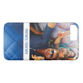 Benutzerdefiniertes Foto und Text Dunkelblauer Hi- Case-Mate iPhone Hülle (Rückseite (Horizontal))