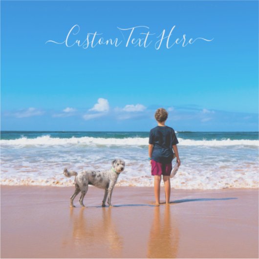 Benutzerdefiniertes Foto und Text - Eigenes Design Aufkleber (Vorderseite)