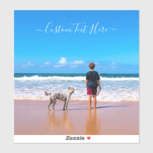 Benutzerdefiniertes Foto und Text - Eigenes Design Aufkleber