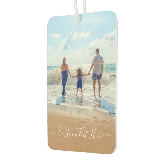 Benutzerdefiniertes Foto und Text - Eigenes Design Autolufterfrischer (Links)