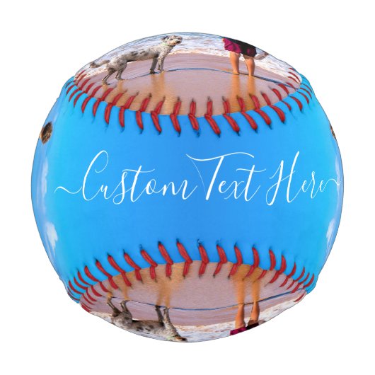 Benutzerdefiniertes Foto und Text - Eigenes Design Baseball (Vorderseite)