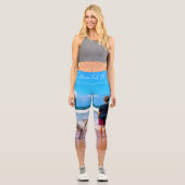 Benutzerdefiniertes Foto und Text - Eigenes Design Capri Leggings (Vorderseite)