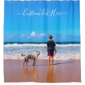 Benutzerdefiniertes Foto und Text - Eigenes Design Duschvorhang (Vorderseite)