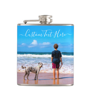 Benutzerdefiniertes Foto und Text - Eigenes Design Flachmann