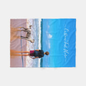 Benutzerdefiniertes Foto und Text - Eigenes Design Fleecedecke (Vorderseite (Horizontal))