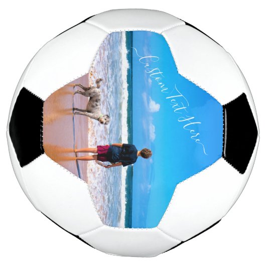 Benutzerdefiniertes Foto und Text - Eigenes Design Fußball (Gedreht)