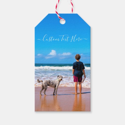 Benutzerdefiniertes Foto und Text - Eigenes Design Geschenkanhänger (Vorderseite)