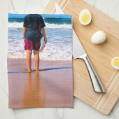 Benutzerdefiniertes Foto und Text - Eigenes Design Geschirrtuch (Viertel Falte)