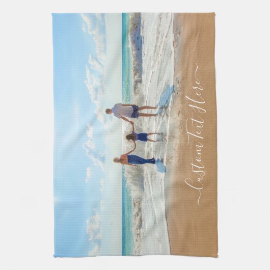 Benutzerdefiniertes Foto und Text - Eigenes Design Geschirrtuch (Vertikal)