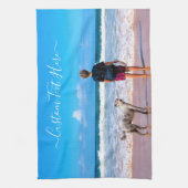 Benutzerdefiniertes Foto und Text - Eigenes Design Geschirrtuch (Vertikal)