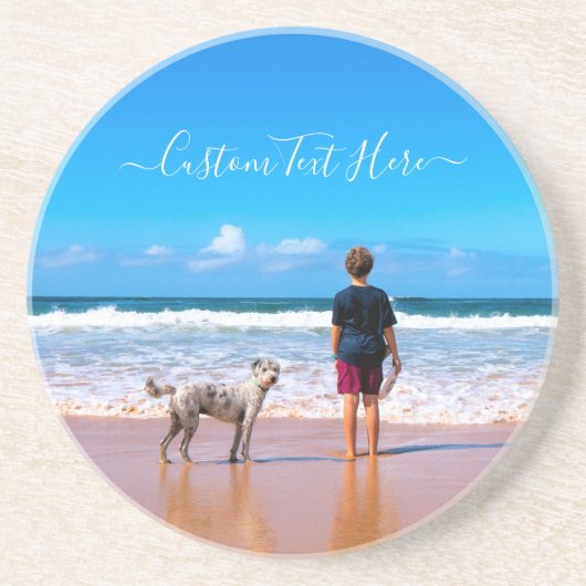 Benutzerdefiniertes Foto und Text - Eigenes Design Getränkeuntersetzer (Vorne)