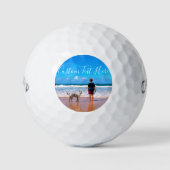 Benutzerdefiniertes Foto und Text - Eigenes Design Golfball (Vorderseite)