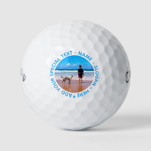 Benutzerdefiniertes Foto und Text - Eigenes Design Golfball
