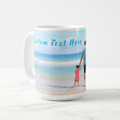 Benutzerdefiniertes Foto und Text - Eigenes Design Kaffeetasse (Vorderseite Links)