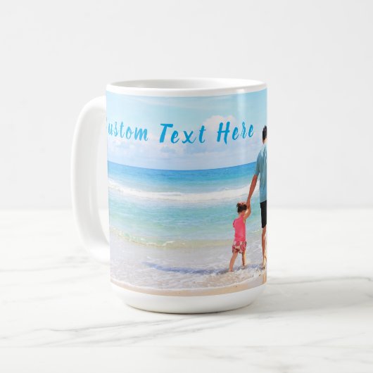 Benutzerdefiniertes Foto und Text - Eigenes Design Kaffeetasse (Vorderseite Links)