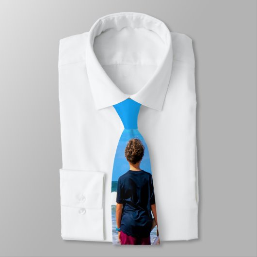 Benutzerdefiniertes Foto und Text - Eigenes Design Krawatte (Gebunden)