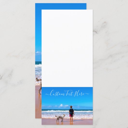 Benutzerdefiniertes Foto und Text - Eigenes Design Menükarte (Vorne/Hinten)