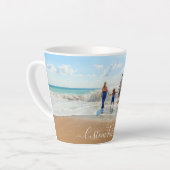 Benutzerdefiniertes Foto und Text - Eigenes Design Milchtasse (Linke Ecke)