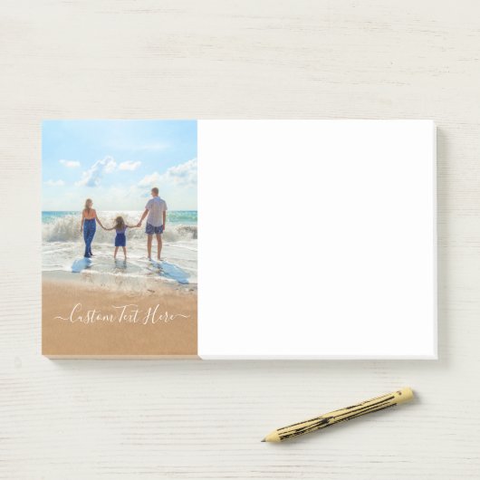 Benutzerdefiniertes Foto und Text - Eigenes Design Post-it Klebezettel (Auf Schreibtisch)