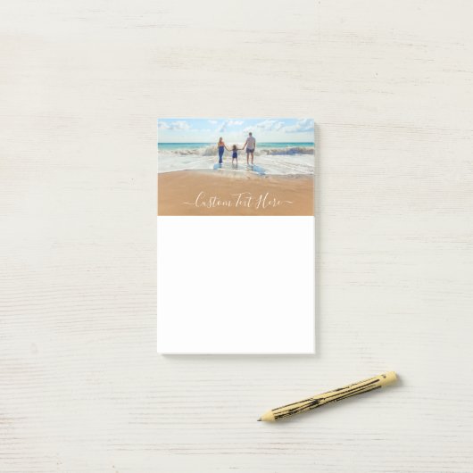 Benutzerdefiniertes Foto und Text - Eigenes Design Post-it Klebezettel (Auf Schreibtisch)